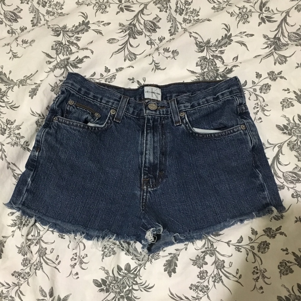 Calvin Klein High Waisted Denim Shorts